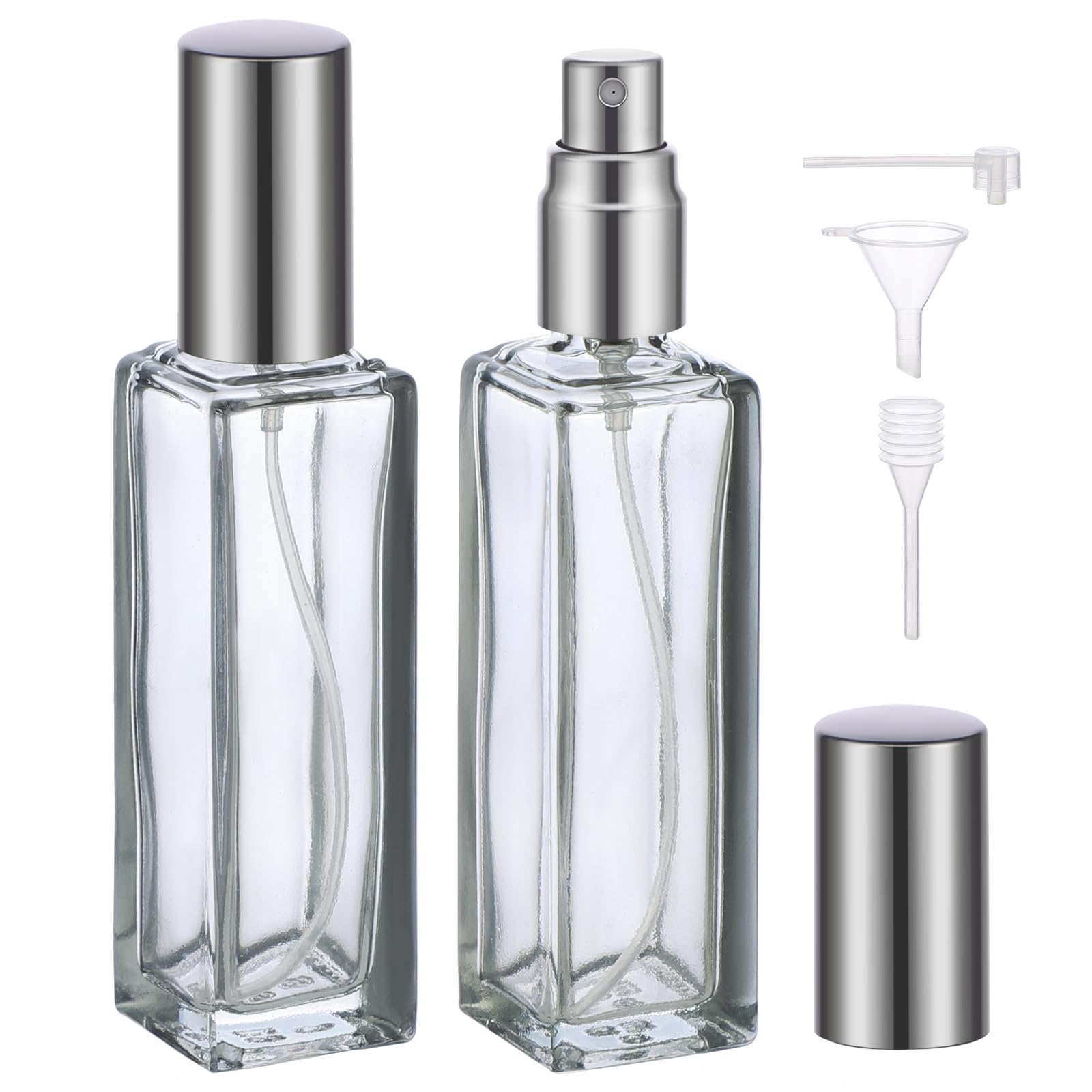 Photo 1 of Segbeauty 20ml Refillable Perfume Bottle Travel, 2pcs Empty Glass Spray Bottles Atomizer, Mini Pocket Leakproof Fine Mist Sprayer for Perfume Cologne Dispenser Fragrance Container Set Travel Accessory
