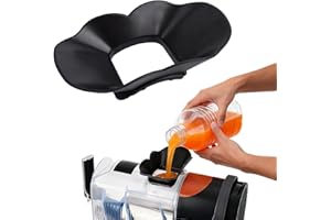 FUKAISU Anti-Splash Flow Hood for Ninja Slushie Machine FS301 FS300, Plastic Anti-Splash Flow Hood Liquid Guide Cover Ice Maker Accessories Easy Installation & Dishwasher Safe (Black)