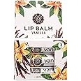 Lip Balm Set: Woolzies All-Natural Shea Butter, Beeswax, Coconut Oil, Vitamin E Infused Lip Moisturizer Care (3 Pack, Vanilla Mint)