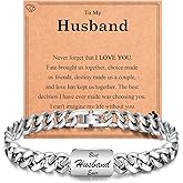 Cuban Bracelet Stainless Steel Bracelet Gifts for Son Grandson Nephew Brother Dad Husband Uncle Grandpa Boyfriend, Easter Graduation Christmas Valentines Fathers Day Birthday Gifts for Boys Him Men