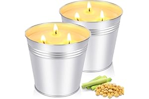 AOTTOM Citronella Candles Outdoor, Large Citronella Candles, 2 Pack Jar Candles for Home Scented, Summer Outside Citronella Candles for Outdoor Indoor Bedroom Kitchen Garden Patio Balcony Camping 2x15oz