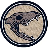 ZEGINs Dinosaur Skull Patch Embroidered Applique Badge Iron On Sew On Emblem