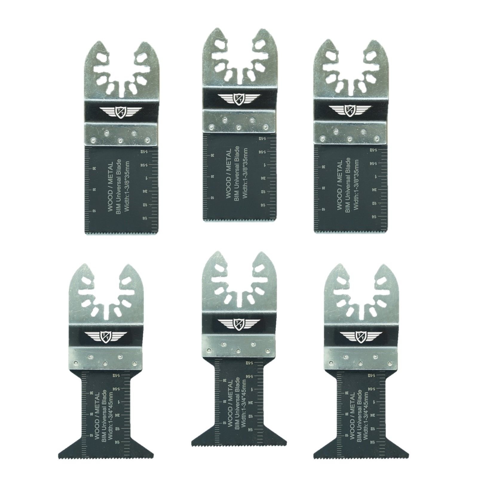 6 x TopsTools FAK6BMX Fast Fit Bi-Metal Blades Compatible with Dewalt Stanley Black and Decker Bosch Fein (Non-StarLock) Makita Milwaukee Hitachi Parkside Ryobi Worx Workzone Multitool Accessories