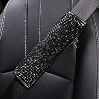 2Pack Bling Seat Belt Cover for Women, Soft Velvet & Diamonds Design Glitter Rhinestone Car Seat Belt Strap Cover…