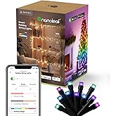 Nanoleaf Smart String Lights, 300 LED RGBW Indoor Christmas Lights, Matter Bluetooth & WiFi Multicolor LED Lights, App & Voic