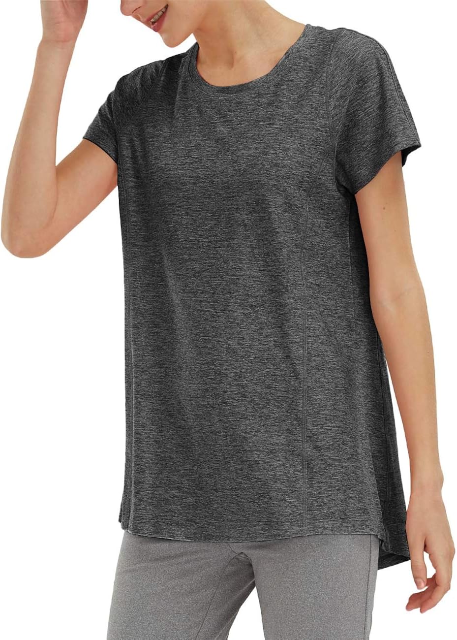 Yoga T-Shirts Womens Sports Tops Short Sleeve for Running Gym Active Wear at  Women’s Clothing store