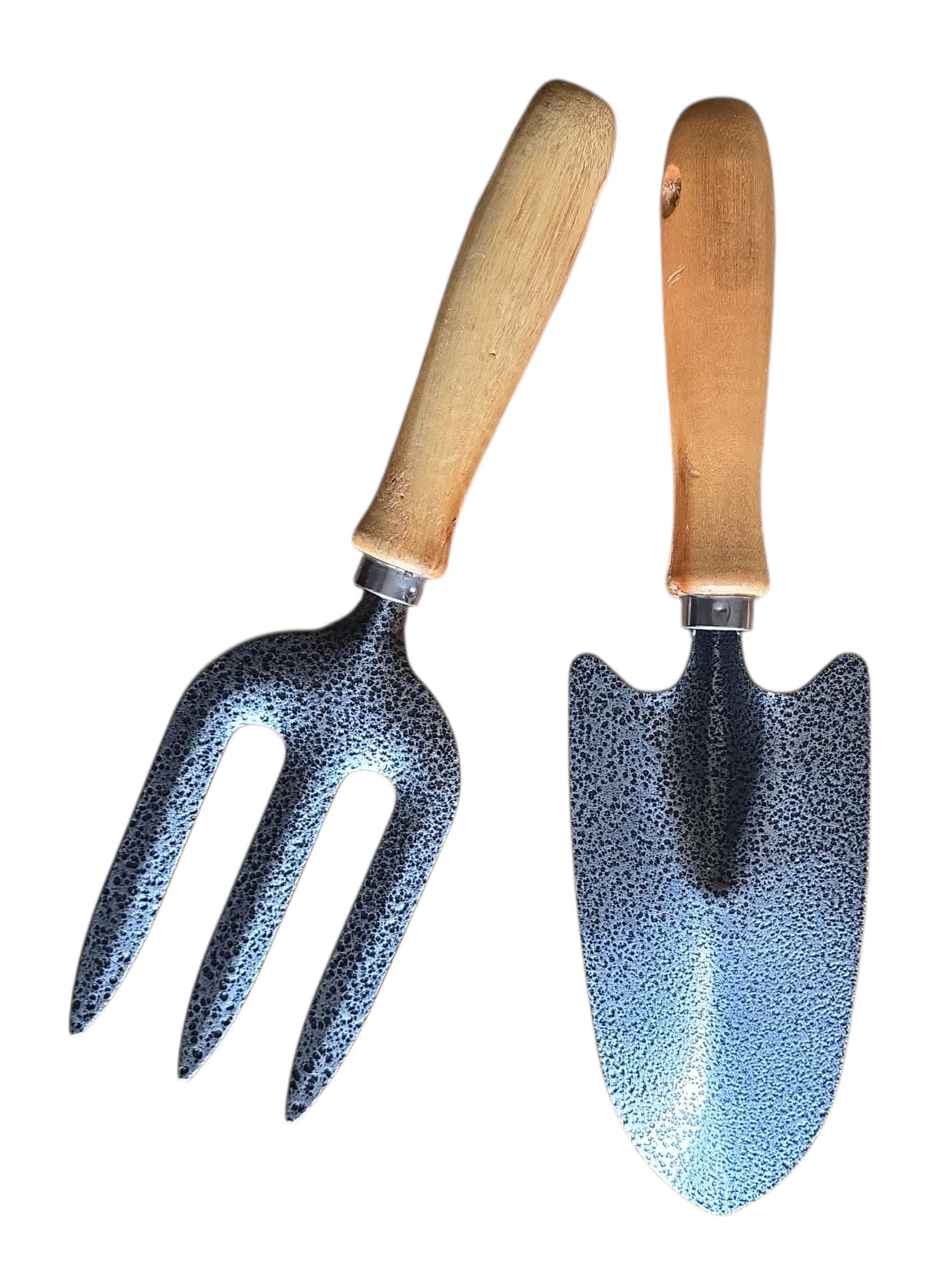 fiXte Hand Fork and Hand Trowel Garden Set Twin Pack Wooden Handles Carbon Steel Ideal Gardening Gift Set