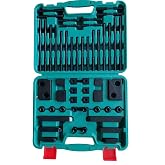 LLDSIMEX 58Pc T-Slot Clamping Kit Mill Machinist Set Table Slots: 1/2" | Plastic Boxe