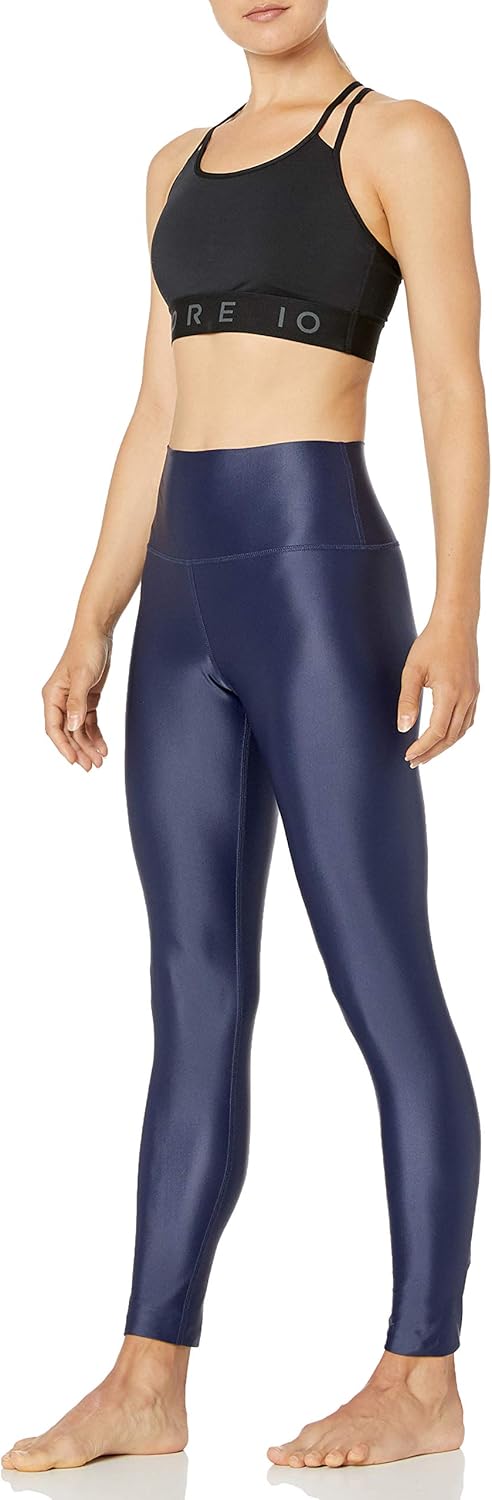 Core 10 Women's Icon Series Liquid Shine High Waist Yoga 7/8 Crop Legging: Clothing