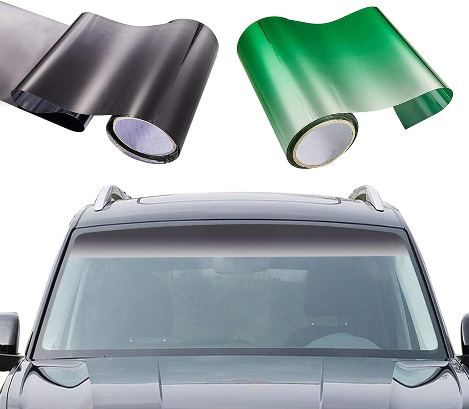 Car Window Sun Visor Strip Tint Film Front Windshield UV Shade DIY