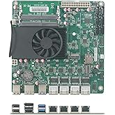 HKUXZR NAS Motherboard N5105,4 Port i226-V 2.5GbE LAN,2XM.2 NVMe, 6*SATA3.0,2*DDR4, Mini ITX Soft Router VPN Openwrt Barebone