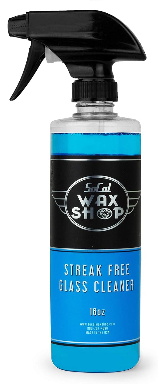 SoCal Wax Shop Streak Free Glass Cleaner Ammonia Free Mirror & Window Cleaner