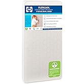 Sealy Baby Flex Cool 2 Stage Breathable Crib Mattress with Toddler Bed Fit, Waterproof & Airy Cotton Cover, 204 Premium Coils, GREENGUARD Gold Certified, Safety & Quality Tested, Made in USA, 52x28"