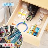 FRKNER Magnetic Cable Ties Silicone Reusable Twist Organizer 12 Pack 6 Colors view 7