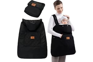 Miracle Baby Carrier Cover with Detachable Liner – Waterproof & Windproof Winter Baby Bunting Bag for Infant Strollers with Storage Bag & Parent Pocket