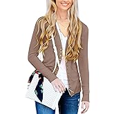 NENONA Women's Long Sleeve Lightweight Summer Cardigans Open Front Button Down Basic Soft Fall Fashion Outwear