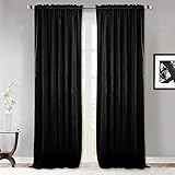 StangH Black Blackout Curtains Velvet Curtains 84