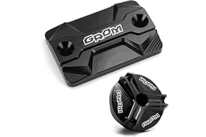 ZYAKOMO Compatible with Grom 125 2025 MSX125 MSX 125 2013-2022 2023 2024 CNC Motorcycle Front Brake Fluid Reservoir Cover Cap Oil Filler Plug Cap (Black)