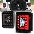 AUTOFREE LED Tail Lights Assembly Compatible with 2007-2018 Jeep Wrangler JK Plug & Play LED Rear Tail Lamp Replacement for Jeep JK- 1 Pair (Smoke Lens)