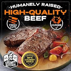 Grumpy Butcher New York Strip Steak, 16 Pack