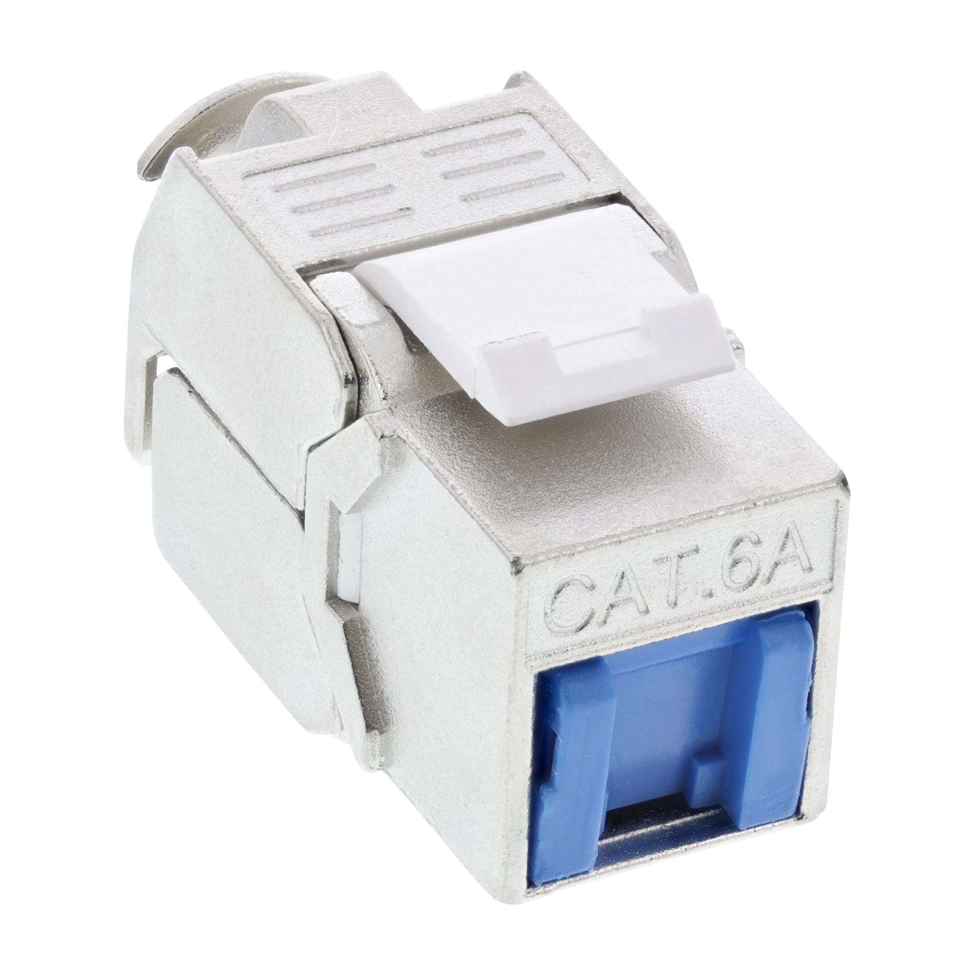 InLine® Keystone RJ45 Female/LSA Insert SNAP-In Cat.6a with Dust Protection Blue