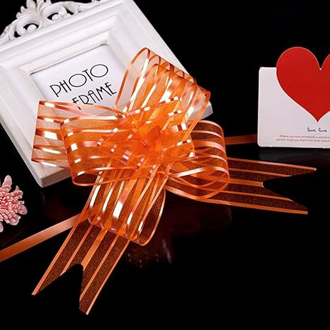 Amazon De Geschenkverpackungsband Mehrfarbig Fur Hochzeiten Auto Geburtstag Floristik Dekoration 10 Stuck Orange Free Size