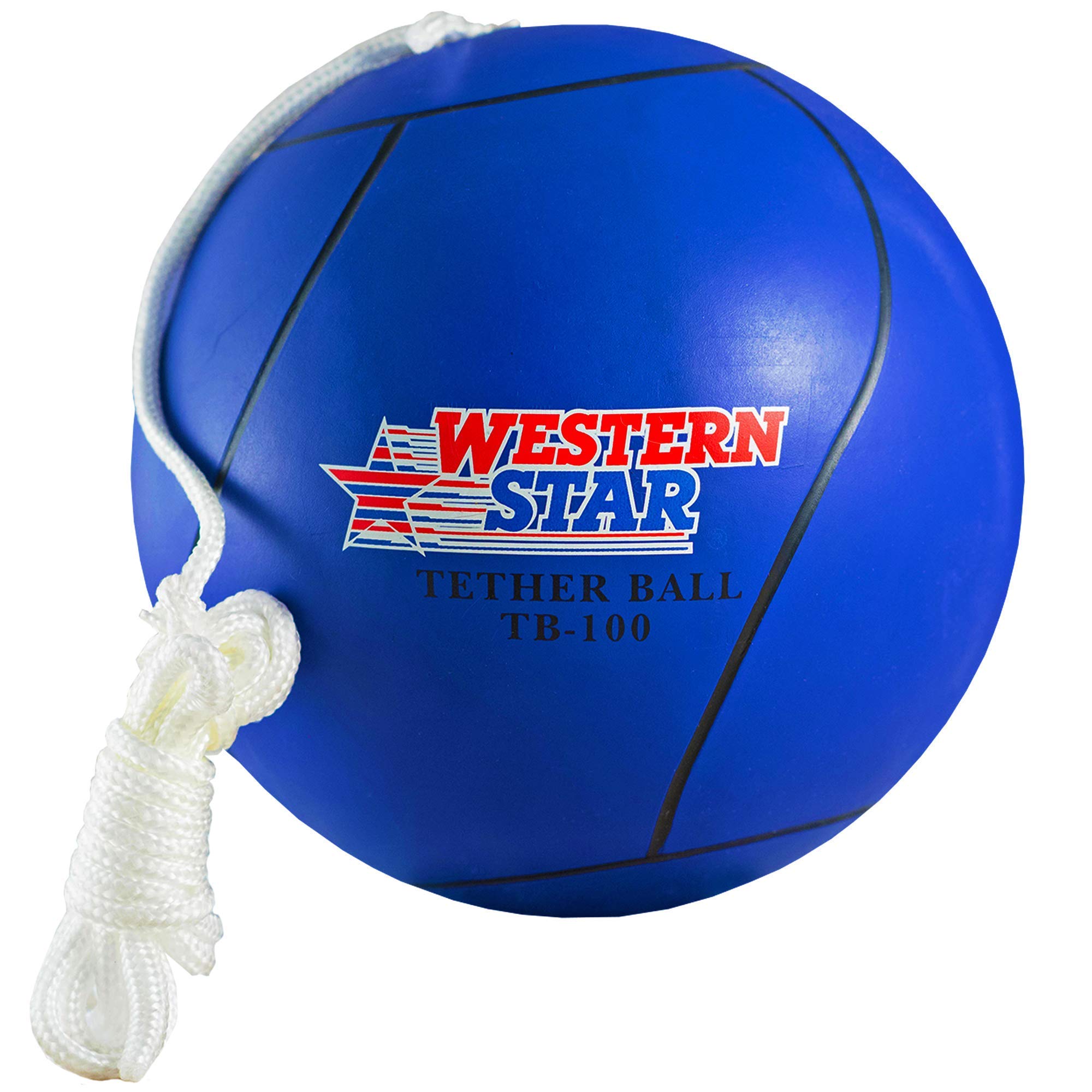 Photo 1 of ***(MINOR DAMAGE/ SEE NOTES)***Western Star Soft Touch Classic Rubber Tetherball Ball and Rope Set - Multi Colored Tetherball with 2 Ropes for Outdoor Games - Durable and Easy Grip Design - Ideal for Backyard Fun
