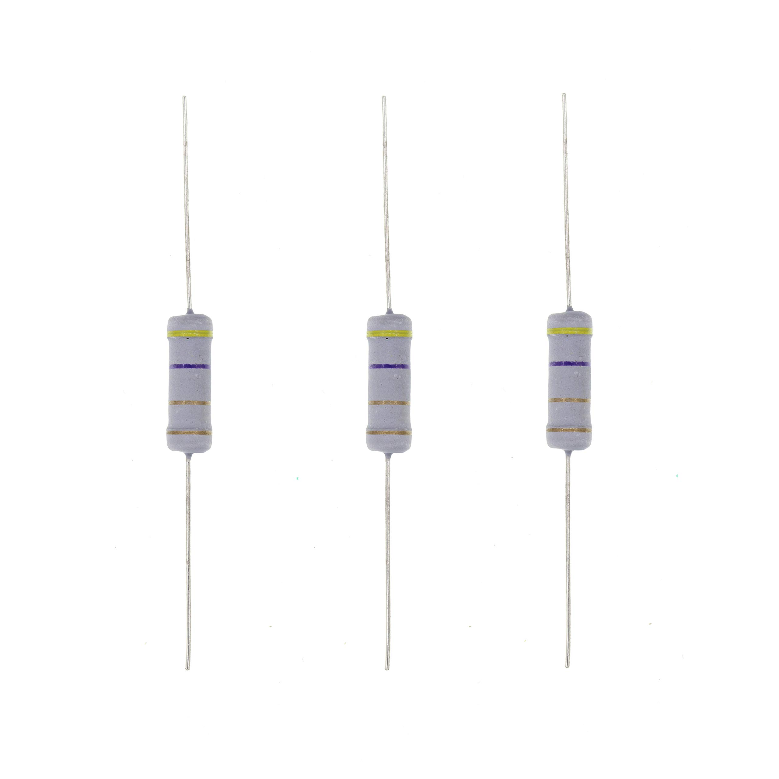 HUABAN 20PCS 3W 3 Watts 4R7 4.7 Ohm 5% Metal Oxide Film Resistor