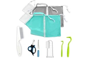 MSMUOEZ Adjustable Multifunctional Anti-Bite Cat Shower Bag，Cat Grooming Mesh Bag, Cat Bathing Bag One Each in Grey and Green and Set of Care Tools (C)