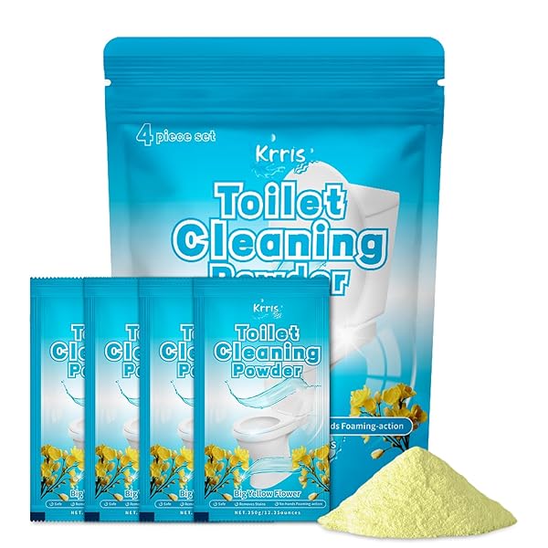KRRIS TOILET BOWL CLEANER POWDER – SELF-ACTIVATING TOILET...