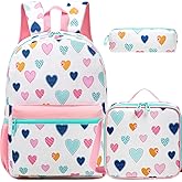 Oruiji School Backpack for Girls 8-12 Backpacks for Girls Backpack with Lunch Box Kids Bookbag for School Aesthetic Backpacks for Elementary Middle