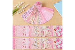 40PCS Rolls for Quilting Precut Fabric Strips Cotton Quilting Material Bundle with 20 Print Designs for Sewing and Craft Proj