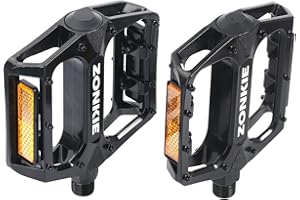 Bike Flat Pedals,Mountain Bicycles Pedals Flat Aluminum Alloy Platform Sealed Bearing Axle 9/16"