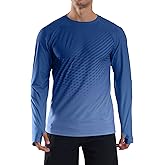 Men's Sun Protection UPF 50+ Shirts Long Sleeve Rash Guard Swim Shirt UV SPF Quick Dry Lightweight Top