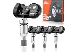 GEARMEISTER TPMS Sensor Multi-Protocol Tire Pressure Sensors Fit for BMW 315MHz&433MHz Snap-in Tire Pressure Monitoring System Replace 36236781847 36236779490 36106877934 RDE008 4 Pack
