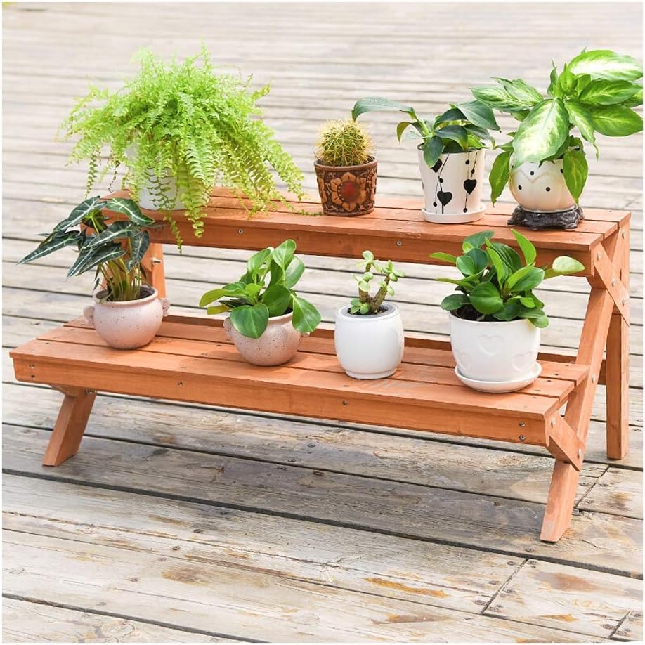 XHH Puesto de Flores, sólido Bastidor de Madera Balcón Suelo ...