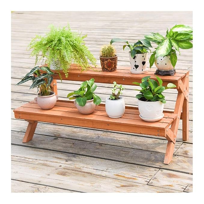 Puesto de flores .z, sólido Bastidor de Madera Balcón Suelo ...