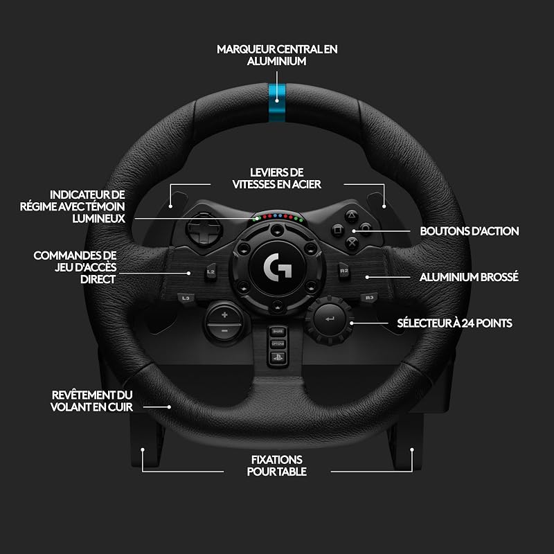 G923 volant de course et pédales pour Playstation & PC