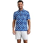 IBKUL UPF 50+ Sun Protection, Icefil Cooling, Moisture-Wicking American Dream Short Sleeve Polo