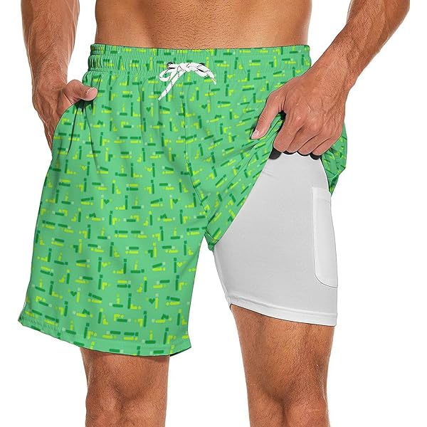 Ubuy Mens Quick Dry Swim Shorts White Bathing Suit Men Mens Flag