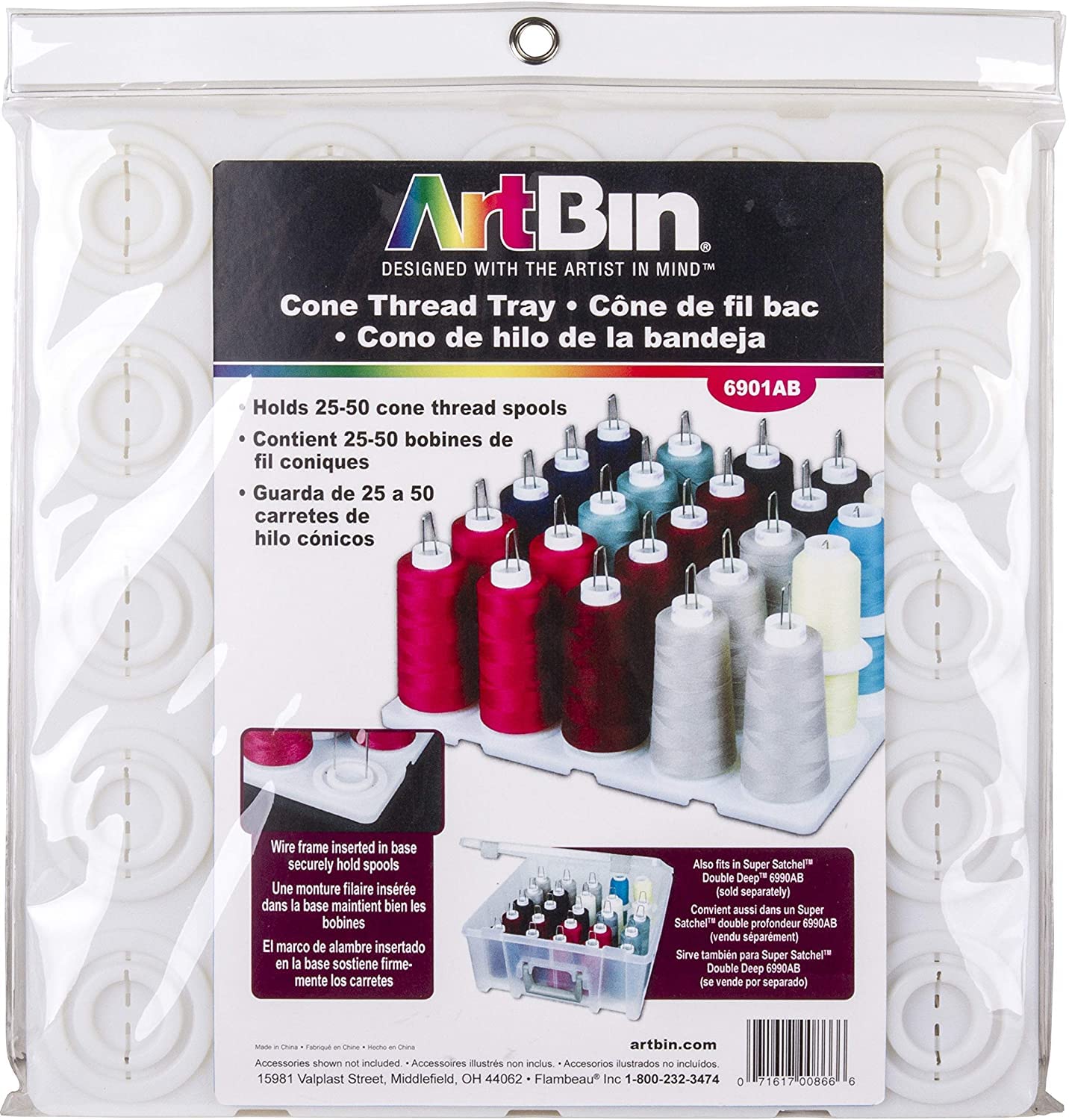 Art Bin Thread Tray, White