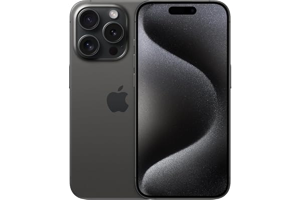 Apple iPhone 15 Pro, 256GB, Black Titanium - Unlocked (Renewed)