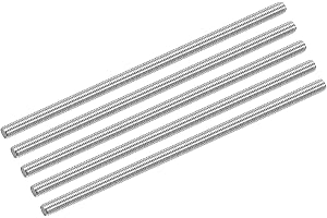 uxcell 15Pcs M8 x 200mm Fully Threaded Rod 304 Stainless Steel Right Hand Threads Bar Studs for Anchors Bolts, Clamps, Hanger