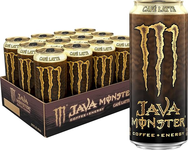 MONSTER ENERGY JAVA CAFÉ LATTE, COFFEE + ENERGY...