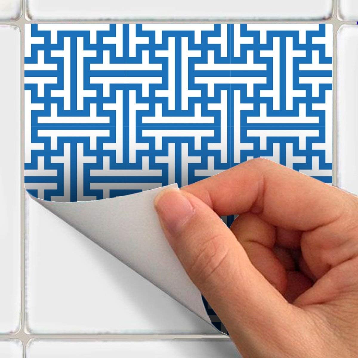 Ambiance Sticker Self-Adhesive Decorative Wall Decal Cement Tile for Bathroom and Kitchen Finlande - Pack of 9 Stickers of 20 x 20 cm - Image 5
