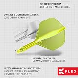 Target Darts K-Flex Integrated Flights & Shafts No2 Yellow Pack of 3 view 6
