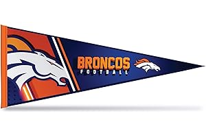 Rico Industries NFL Football Denver Broncos Primary 12" x 30" Felt Wall Décor Pennant - Great for Home/Bed Room/Man Cave Déco