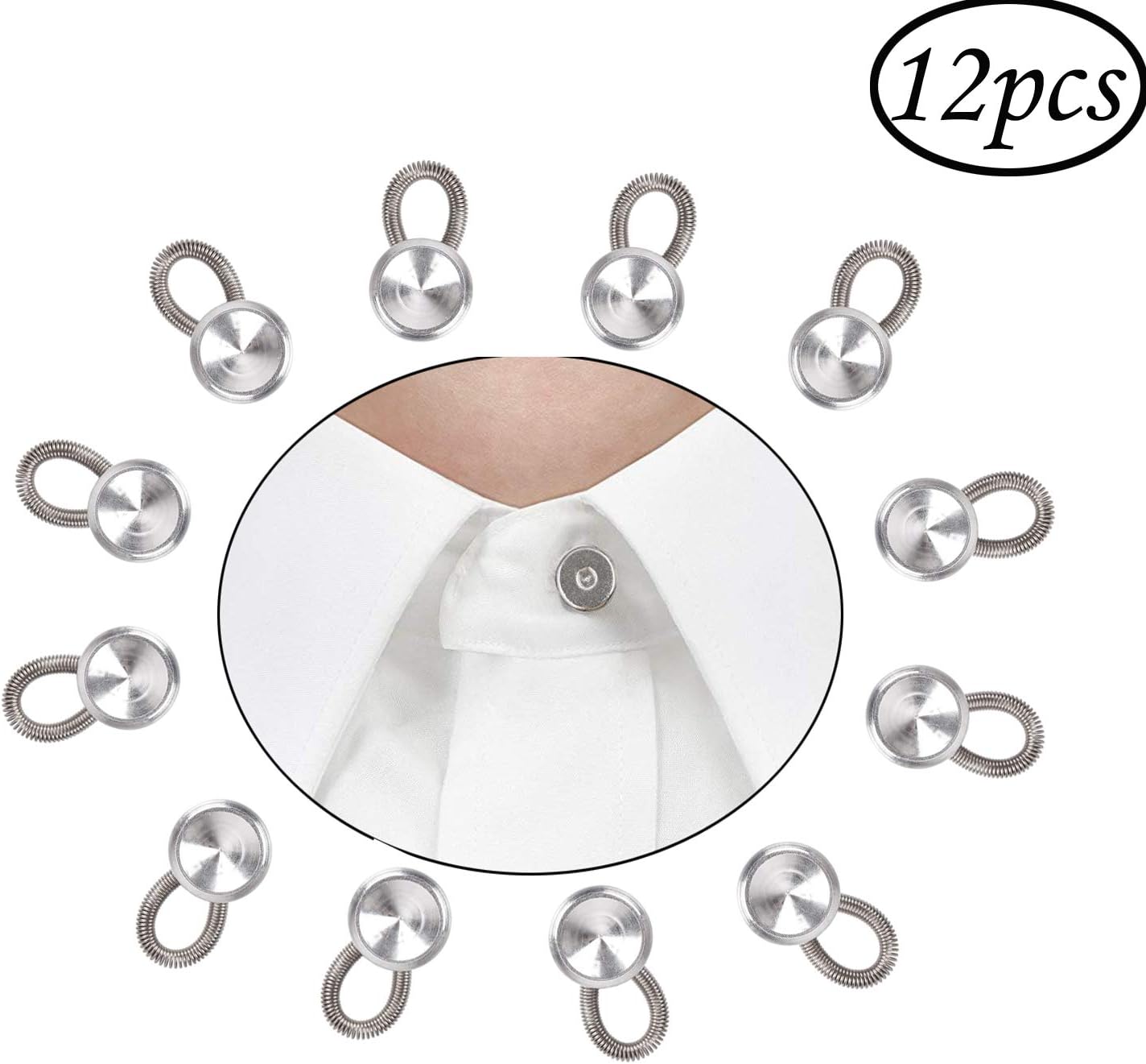 CCINEE Metal Collar Extenders Neck Extender Wonder Button