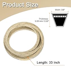 uxcell 3LK330 Cord Belt Grey, 3/8" x 33" Lawn and