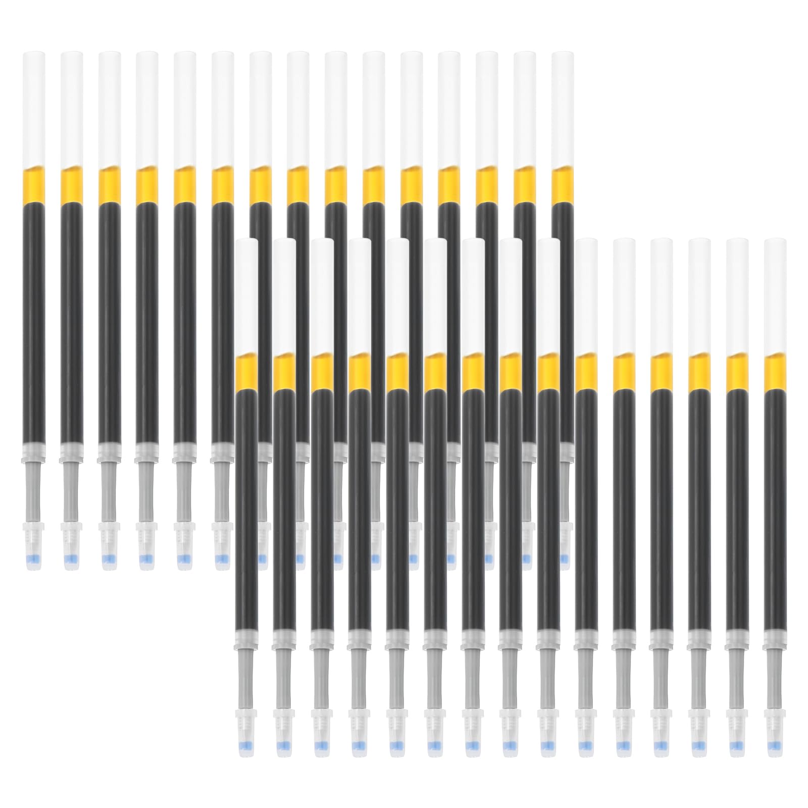 PATIKIL Retractable Gel Pen Refills, 30 Pack Black Rollerball Gel Ink Pens Refills Bulk Set, 0.5mm Fine Point for Office Home Writing